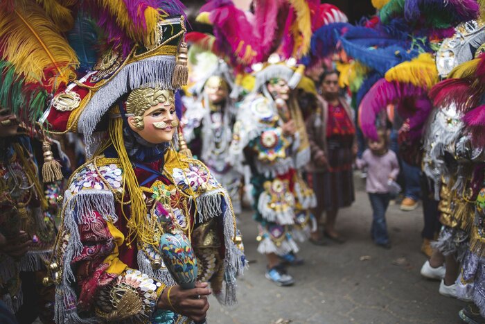 Traditionelle Trachten in Chichicastenango
