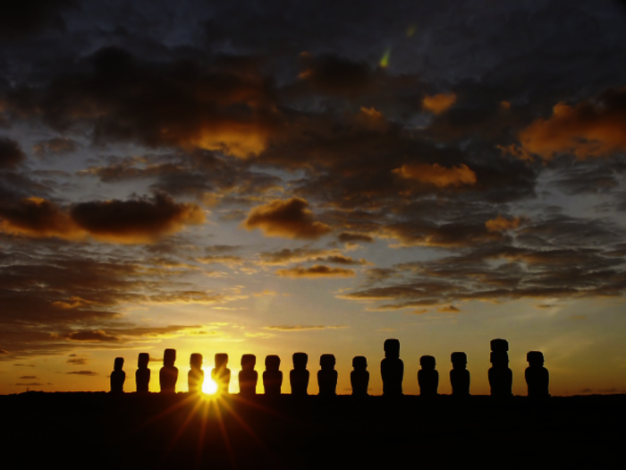 Sonnenuntergang auf der Osterinsel
