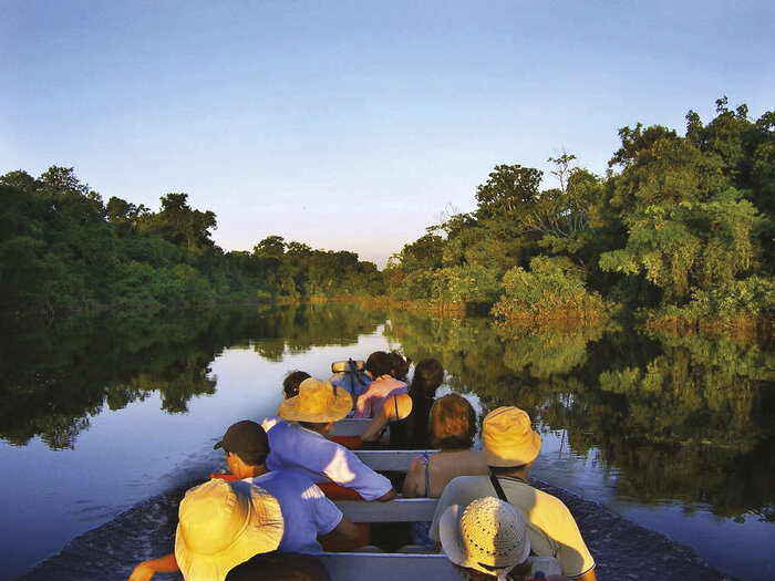 Im Beiboot unterwegs