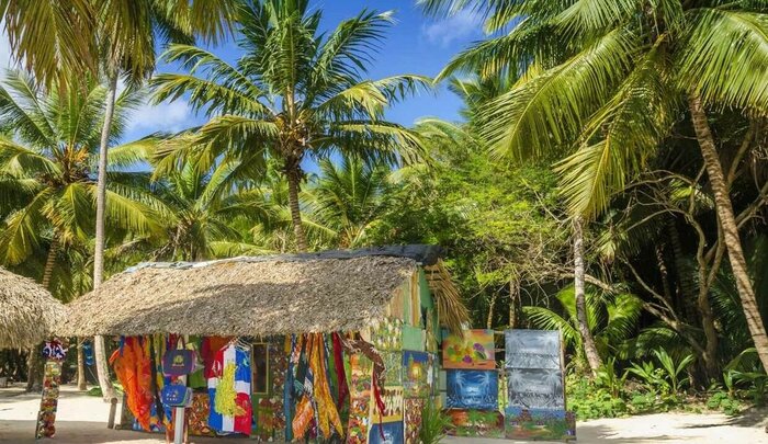 Souvenirhütte am Strand
