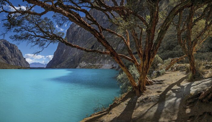 Blick auf die Llanganuco-Lagunen bei Huaraz