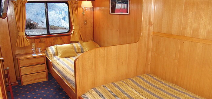 Außenkabine der MV Skorpios II