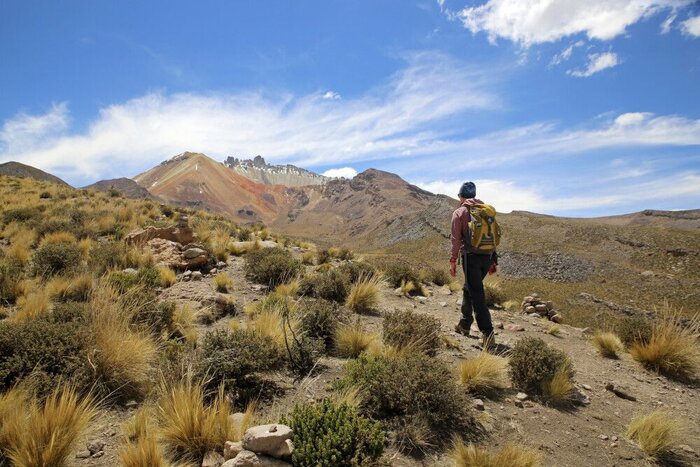 Trekking zum Kraterrand des Tunupa